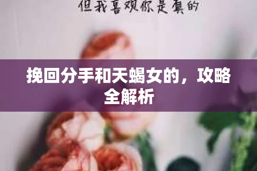 挽回分手和天蝎女的，攻略全解析