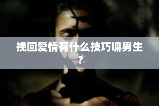 挽回爱情有什么技巧嘛男生？
