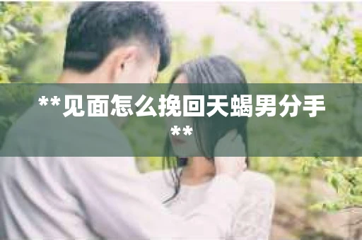 **见面怎么挽回天蝎男分手**