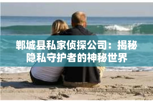郸城县私家侦探公司：揭秘隐私守护者的神秘世界