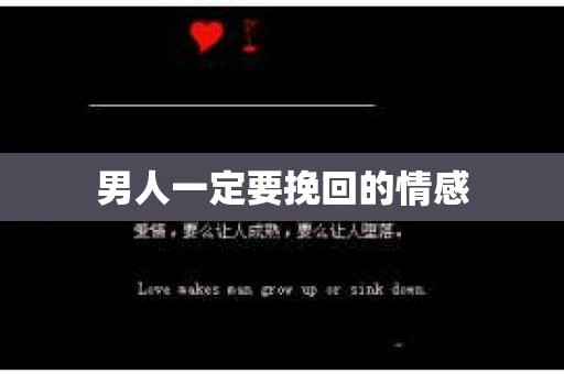 男人一定要挽回的情感