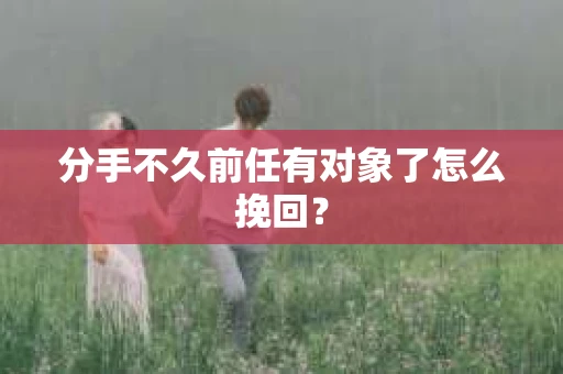 分手不久前任有对象了怎么挽回？