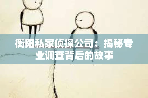 衡阳私家侦探公司：揭秘专业调查背后的故事